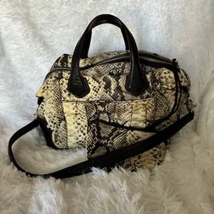 NWOT mz wallace snake print handbag